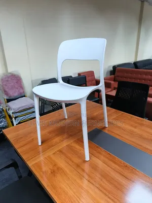 Modern White Molded Plastic Seat