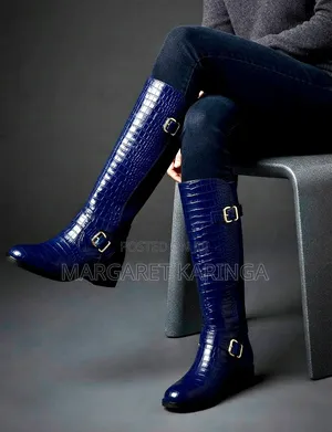 High Knee Length Black Boots