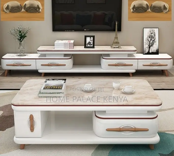 Coffee Table: High End Glossy Natural Marble Table