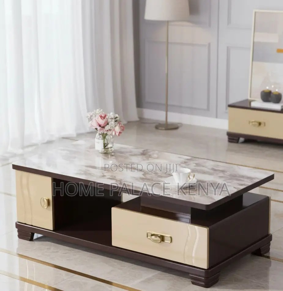 Coffee Table: High End Glossy Natural Marble Table