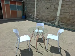 3-Piece Round Glass Cafe Set