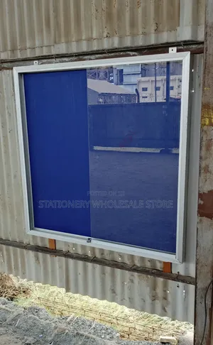 Glass Noticeboard 4ft X 4ft Lockable Notice Board 1200mm X 1200mm