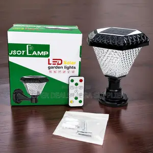 Solar Garden Pillar Light Auto on/Off RGB Led Energy-Efficient Lamp