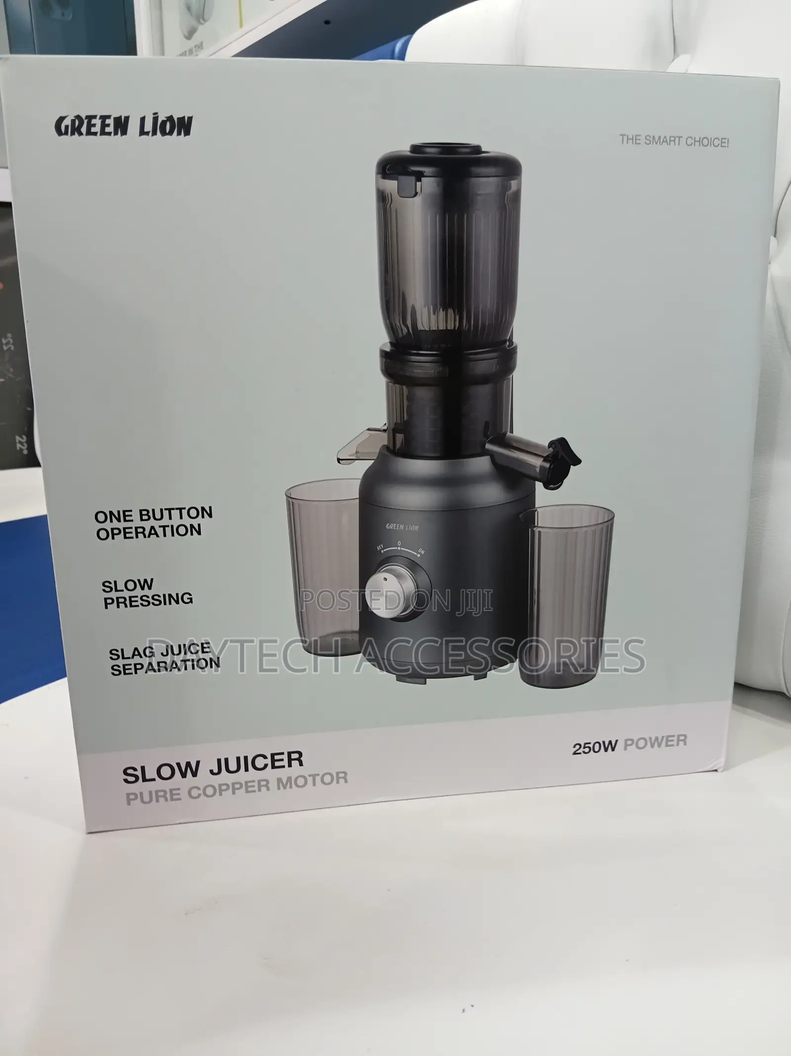 This Is a Green Lion Slow Juicer Featuring a Pure Copper Motor.