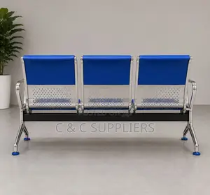 3-Seater Leather Padded Waiting Bench