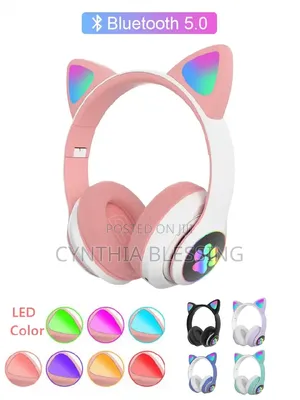 Cat Ears Bluetooth Wireless Headphones With Mic