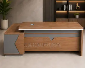 Director's Wooden L-Shaped Table-180cm