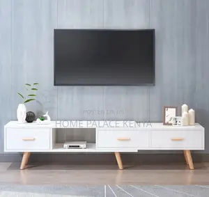 Tv Cabinet: Retractable Wooden Tv Stand