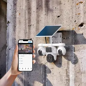 V380 Pro 20mp 4g PTZ Rotating Triple Lens Solar Camera Hd Surveillance