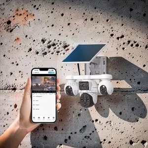 V380 Pro 20mp 4g PTZ Rotating Triple Lens Solar Camera Multi User