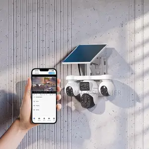 V380 Pro 20mp 4g PTZ Rotating Triple Lens Solar Camera Cloud Storage