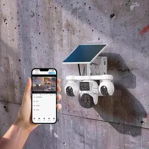 V380 Pro 20mp 4g PTZ Rotating Triple Lens Solar Camera Video Playback