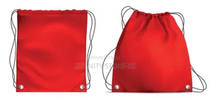 Red Waterproof Pull String Back Bag
