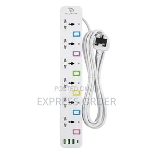 Fk 6-5m 6-Way Extension Socket With Usb Type-C Ports 5m New