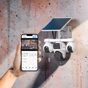 V380pro 20mp 4g PTZ Rotating Triple Lens Solar Camera High Performance