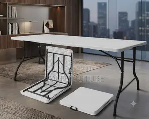 Home Table; Foldable White Gradens Dining Table