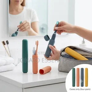 Portable Travel Toothbrush Case Holder Set (4 Pcs)