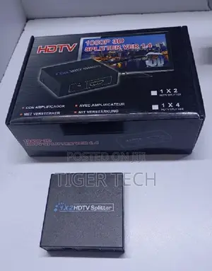 1x2 HDTV Splitter- Universal Compatible With Hdmi-Enabled Devices