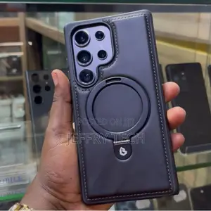 Samsung Leather Magnetic Ring Holder Case Fr Samsung Galaxy S24 Ultra