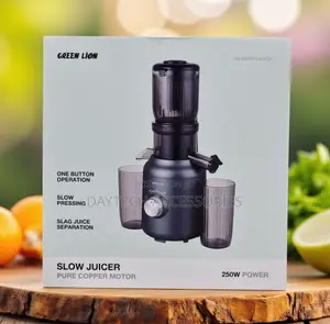 Green Lion Slow Juicer 250w Pure Copper Motor for Efficient Operation.