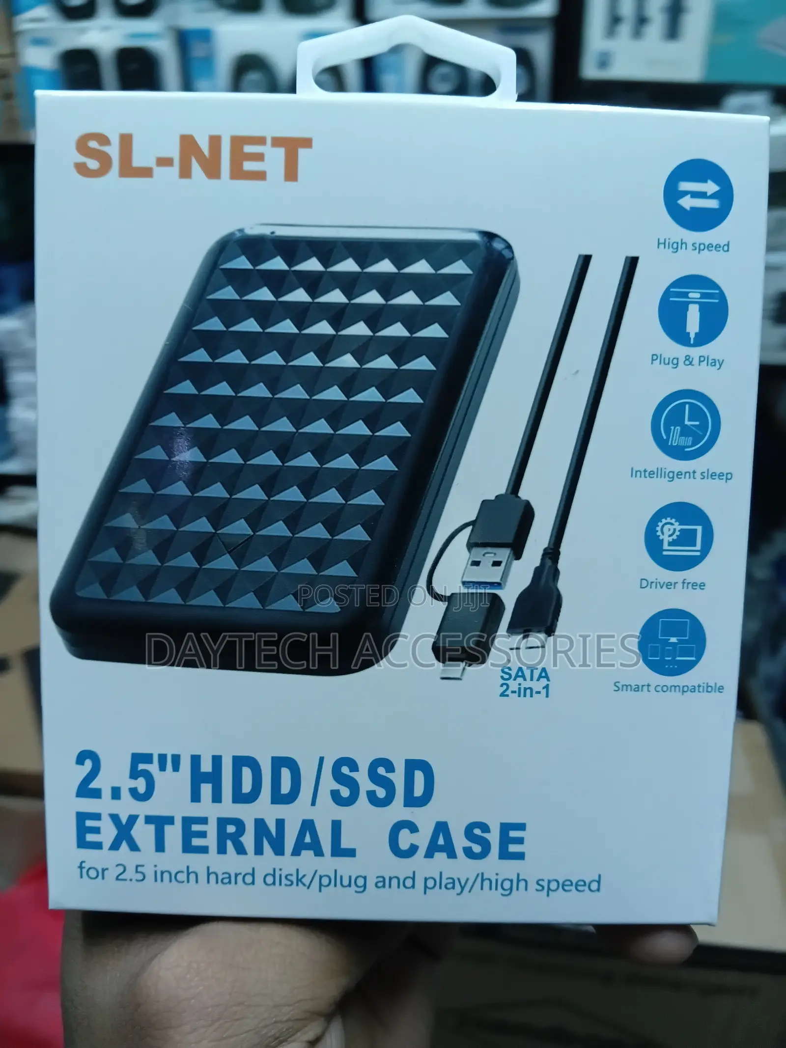 Sl-net 2.5-inch Hard Drive Enclosure For Both Hdd And Ssd Drives.