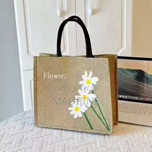 Branded Jute Large Tote Bag