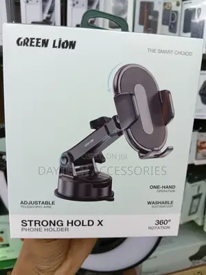 Green Lion Universal Strong Hold X Car Phone Holder - Black