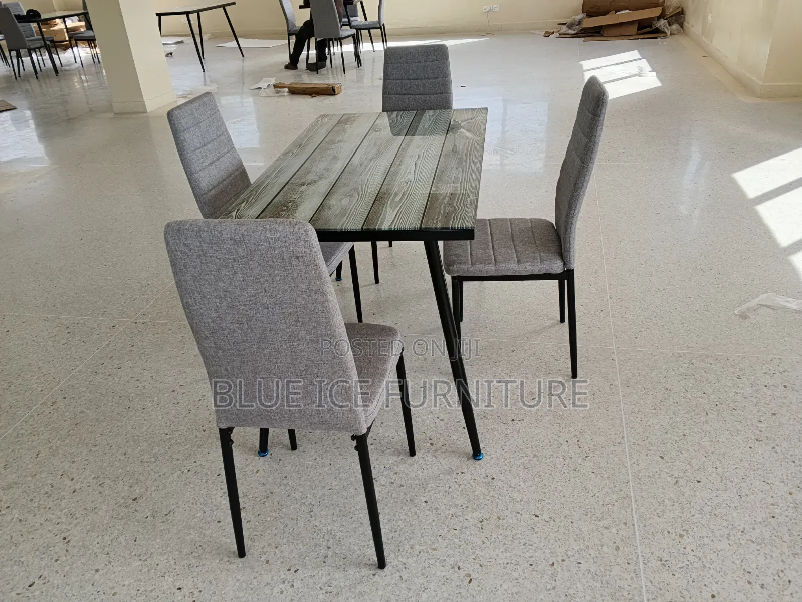 Modern 4 Seater Glass Dining Table