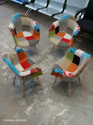 Patchwork Eames Chair With Wooden Leg