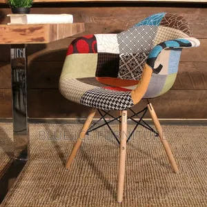 Patchwork Eames Chair With Wooden Leg