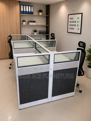 4 Seater Cubicle Workstation Desk