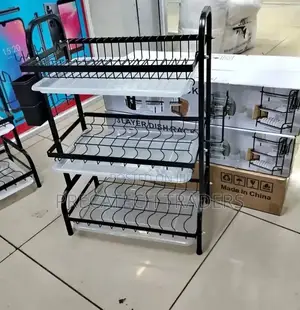 3-tier Kitchen Dish Drying Rack With Drain Tray