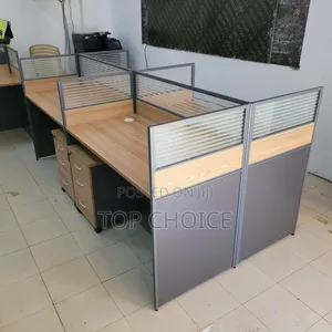 Brown Office Bullpen/ 4 - Way - Workstation