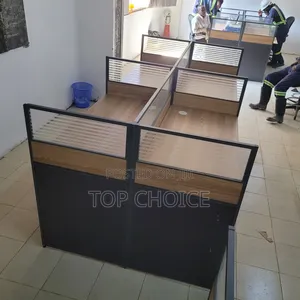 Brown Office Bullpen/ 4 - Way - Workstation