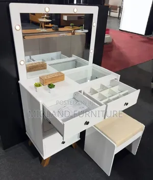 Vanity Set With a Stool and Mirror on Sale Pay on Delivery
