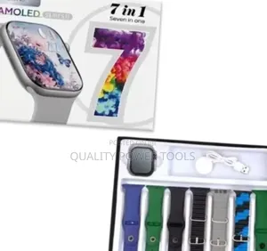 7 Series 11 Smart Watch, 7-in-1 Set With 7 Straps With Amoled Display.