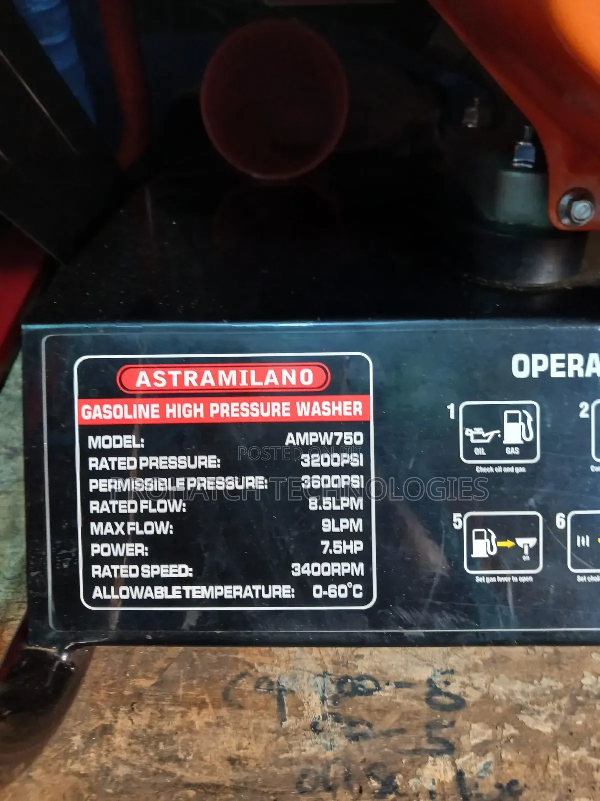 3200psi Astramilano Pressure Washer