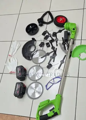 Brush Cutter Heavy-Duty Cordless Weed Trimmer With Accessories