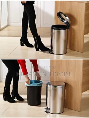 Stainless Steel Pedal Dustbin With Plastic Inner Bucket