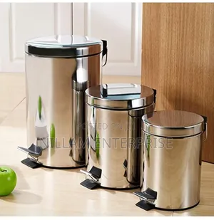 Stainless Steel Pedal Dustbin With Plastic Inner Bucket