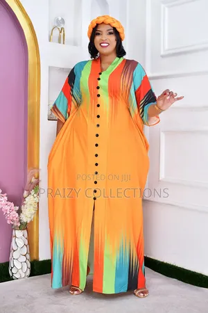 Multicolor Kaftan Dress - Rich Aunty Vibes