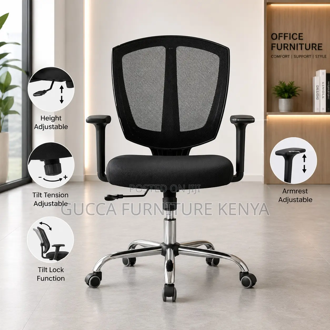 Modern Cashier Mesh Seat