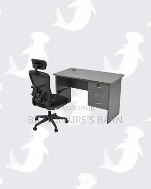 Compact 1m Desk Black Flip-Up Arms Ergonomic Chair for Tidy Working