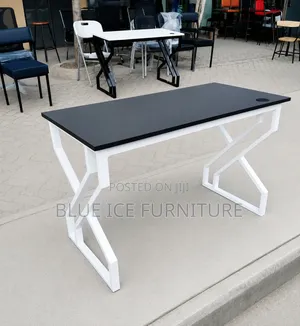 Office Metallic Desk With Z and X Frame Base