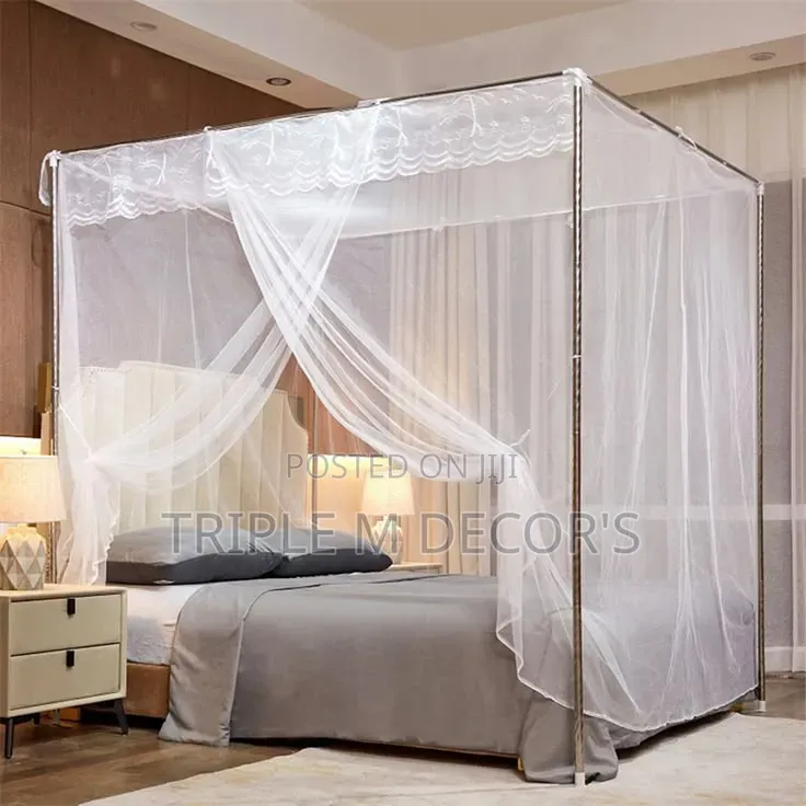 White 4 Stand Mosquito Net