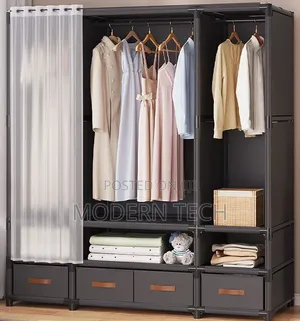 Elegant Heavy-Duty Metallic Wardrobe – Spacious Stylish Wardrobe