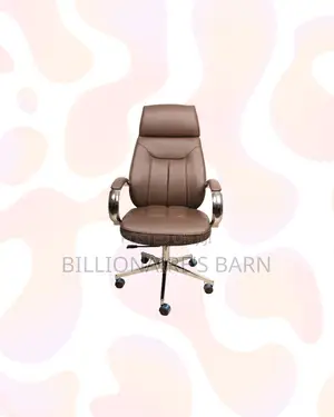 Brown Executive Leather Chair High Back for Daily Office Comfort