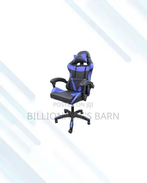 Blue Racing Gaming Chair Ergonomic Support for Daily Office Comfort