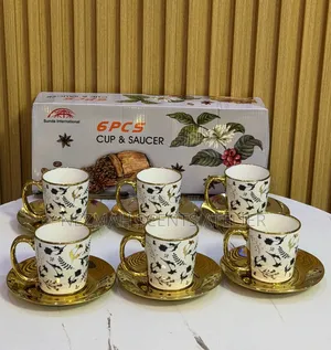 Gold Coated Cup and Saucer