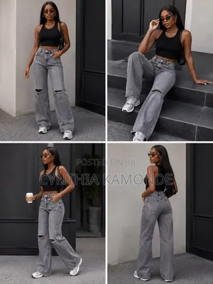 Knee Cut Hard Jeans